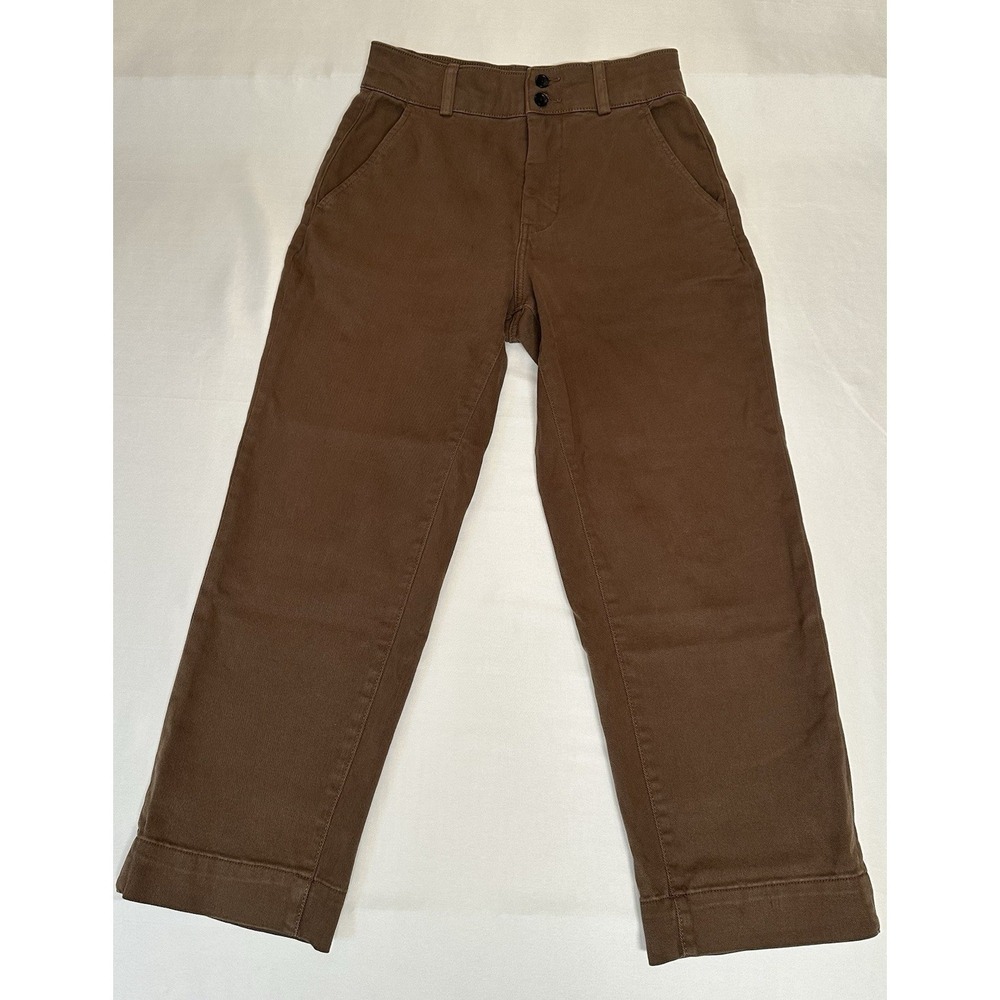 Everlane Straight Leg Chino Pants Women's 6 Organic Cotton Stretch Cropped